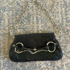 Black and silver shoulder bag
